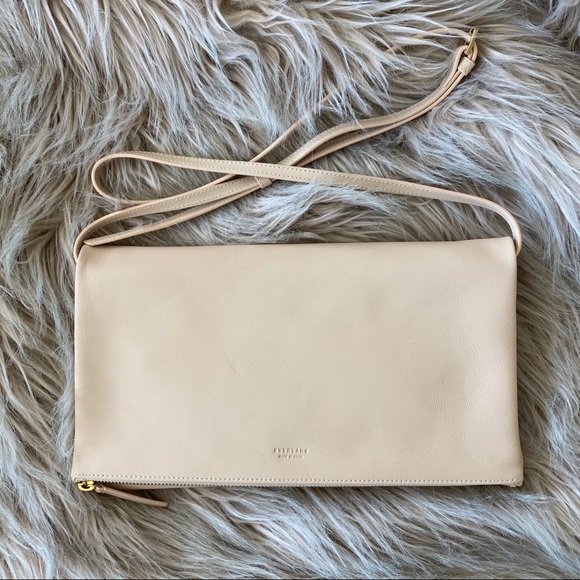 Everlane Handbags - Everlane Foldover Crossbody in Natural